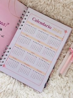 Mi agenda personal, planificadora Rosa con flores - El Maestro Tejedor