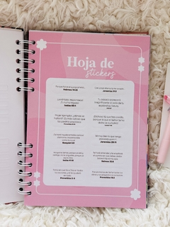 Mi agenda personal, planificadora Rosa con flores en internet