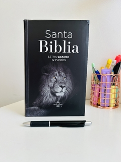 Biblia Eco Flex León Letra grande Canto plateado