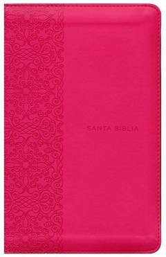 Biblia RVR60, Letra Grande, Tamaño Manual Fucsia Zipper - El Maestro Tejedor