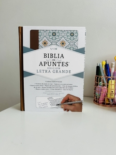 Biblia De Apuntes NVI Azulejos Color Salvia - tienda online