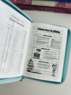 Biblia Mi Gran Viaje RVR60 Turquesa Cierre Biblia para Niños - tienda online