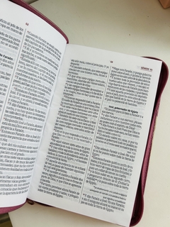 Biblia Letra grande rosada con cierre RVR 1960 - El Maestro Tejedor