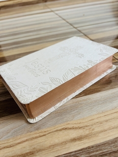 Santa Biblia de Promesas RVR-1960, Jesús para todos, Letra Grande, Tamaño Manual, Piel especial, Marfil - tienda online