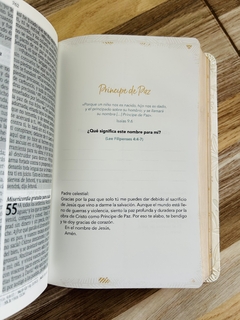 Santa Biblia de Promesas RVR-1960, Jesús para todos, Letra Grande, Tamaño Manual, Piel especial, Marfil - El Maestro Tejedor