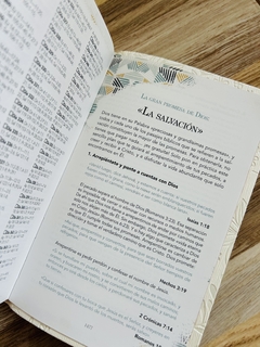 Imagen de Santa Biblia de Promesas RVR-1960, Jesús para todos, Letra Grande, Tamaño Manual, Piel especial, Marfil