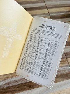 Santa Biblia de Promesas RVR-1960, Jesús para todos, Letra Grande, Tamaño Manual, Piel especial, Marfil