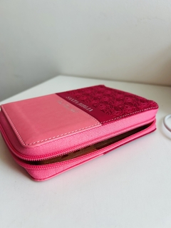 Biblia Bifloral Rosa duotono Imitación Piel, con cierre e Índice RVR 1960 - comprar online