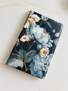Biblia Ultrafina NTV Ziper Azul Flores - tienda online