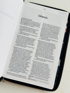 Biblia Ultrafina NTV Ziper Azul Flores - comprar online