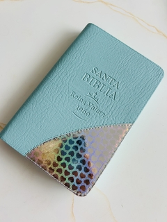 Biblia nombre De Dios Verde menta corazones con cierre RVR1960 - tienda online