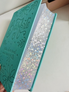 Biblia Devocional Arte turquesa con canto plateado de estrellas RVR 1960 en internet