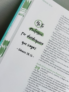 Biblia Devocional Arte turquesa con canto plateado de estrellas RVR 1960 - tienda online
