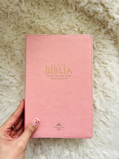 Biblia RVR1960 Manual Letra Grande - Imitación Piel Rosa - comprar online