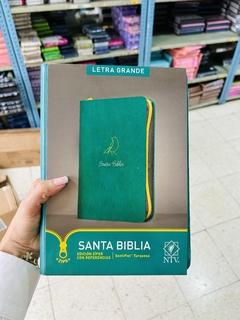 Biblia Edición Ziper Imitación Piel Turquesa NTV Referencias Letra Grande - El Maestro Tejedor