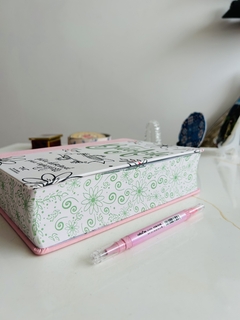 Biblia Arte /RVC083/ Blanco Rosa Tapa Dura Biblia devocional para expresArte en internet