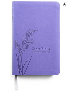 Biblia de Promesas RVR Tamaño Manual Lavanda Imitacion Piel