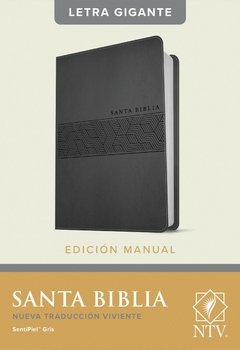 Biblia NTV Edición Manual Letra Gigante Gris SentiPiel