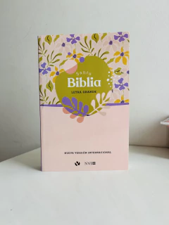 Biblia NVI Manual Letra Grande Rustica Flores - comprar online