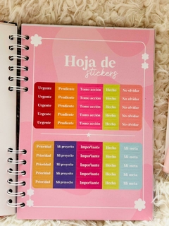 Imagen de Mi agenda personal, planificadora Rosa con flores