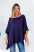 Blusa Feminina em Malha Viscolycra Premium Bagdá Azul - loja online