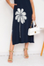 Imagem do Vestido Feminino em Malha Viscolycra Premium Floribella Marinho