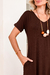 Vestido Feminino em Malha Viscolycra Premium Eva Marrom - Usebelle