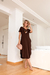Vestido Feminino em Malha Viscolycra Premium Eva Marrom - loja online