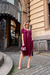 Vestido Feminino Diana Malha Premium Vinho - comprar online