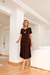 Vestido Feminino em Malha Viscolycra Premium Eva Marrom na internet