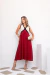 Imagem do Vestido Feminino em Malha Viscolycra Premium Olivia Vermelho/Off