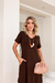 Imagem do Vestido Feminino em Malha Viscolycra Premium Eva Marrom