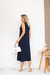 Vestido Feminino em Malha Viscolycra Premium Floribella Marinho na internet