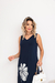 Vestido Feminino em Malha Viscolycra Premium Floribella Marinho - Usebelle