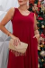 Vestido Feminino em Malha Viscolycra Premium Mullet Isis Vermelho - loja online
