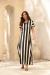 Vestido Feminino em Malha Viscolycra Premium Listrado Lua