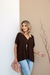 Blusa Feminina em Malha Viscolycra Premium Caja Marrom - Usebelle