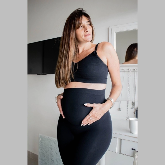 Calza lycra contenedora maternal mora felina lencería — imagen 5