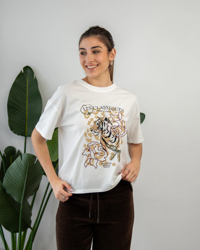 Remera de manga corta “Tigre” Bonjour Lulu