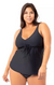TANKINI REMERA CON AJUSTE EN ESCOTE COCOT - ART. 12745 NEGRA - comprar online