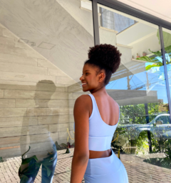 TOP BASIC - AZUL LIGHT CANELADO - comprar online