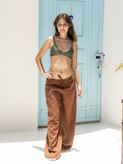 Calça Boho - Linho Marrom na internet