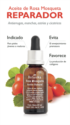 Pack X2 Aceite Natural De Rosa Mosqueta Favorece Regeneración Celular Botanika 30ml - comprar online