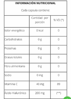 Pack X3 Ácido Hialurònico Vegetal Previene Arrugas Natier 50 capsulas - comprar online