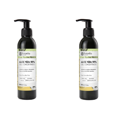 Pack X2 Gel Concentrado Aloe Vera 98% Hidrata Calma Regenera Botanika 200ml