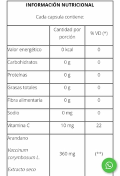 Arándanos Concentrado Antioxidante Natier 50 Capsulas - comprar online