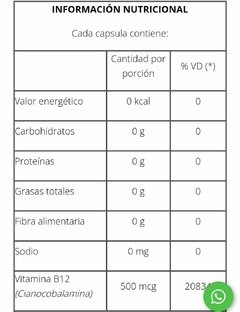 Pack X2 Vitamina B12 Máxima Concentración Natier Piel Cabello Uñas 50 capsulas - comprar online