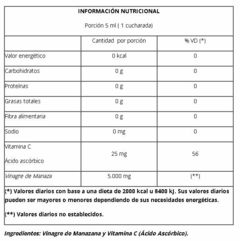 Vinagre de Sidra de Manzana + Vitamina C Natier 500ml - comprar online