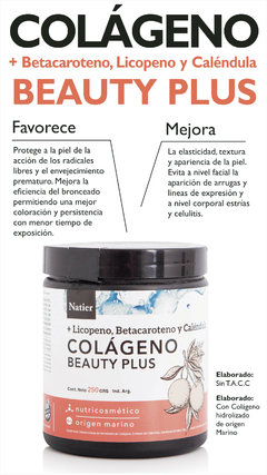 Colágeno Beauty Plus Hidrolizado Licopeno Caléndula Natier 250gr en internet
