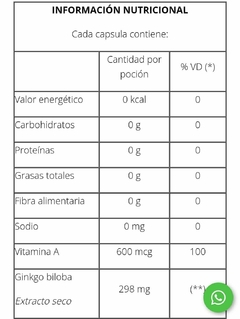 Pack X3 Ginkgo Biloba Antioxidante Natier 50 Capsulas - comprar online